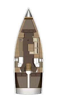 Dufour 382 GL - Scafo - 2018 layout