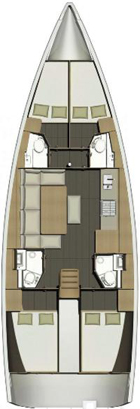 Dufour 460 GL - Strappo - 2016 layout